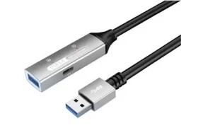 PremiumCord USB 3.2 repeater kabel Male-Female 10 m / Prodlužovací kabel / 5 Gbps / hliníkové pouzdro (ku3rep10al)