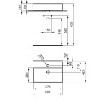 IDEAL STANDARD - Strada Umyvadlo 60x42x15 cm, 1 otvor pro baterii, s Ideal Plus, bílá K0781MA