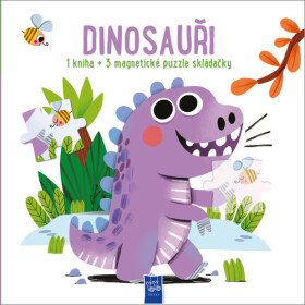 Dinosauři - Kniha + 3 magnetické puzzle skládačky