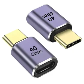 PremiumCord Adaptér USB-C samice - USB-C samec, Aluminium / Redukce / 40Gbps / USB4.0 / 100W (kur31-42)
