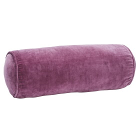 MADAM STOLTZ Sametový polštář válec Lilac, růžová barva, fialová barva, textil