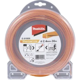 Makita E-01806 Čtyřlistá nylonová struna 2.4 mm 30 oranžová (E-01806)