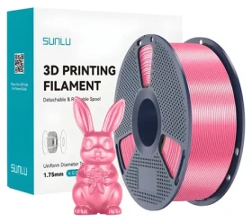Sunlu PLA+ Silk P růžová / Struna pro 3D tiskárnu / PLA+ / hedvábný lesk / 1,75 mm / 1 kg (PLA+ Silk P)