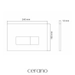 CERANO - Ovládací tlačítko splachování Modulo k WC modulu Basic - ABS - bílá CER-670822