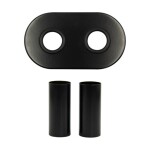 CERANO - Koupelnový radiátorový set Burke - ústřední vytápění - asymetrické připojení 50 mm - 348W - černá matná - 900x500 mm CER-329423
