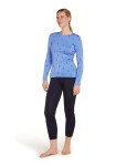 Dámské merino tričko s dlouhým rukávem ICEBREAKER Wmns 200 Oasis LS Crewe Ski Day, Baja/Aop velikost: S