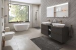 DURAVIT - Sprchový set s termostatem, průměr 25 cm, 3 proudy, kartáčovaný bronz TH4282008004
