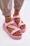 Dámské sandály na platformě Big Star NN274A529 růžové 38