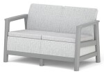 KETER SCANDI LINEA 2 SEATER SOFA - Ash grey/Storm grey