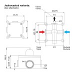 Mereo Sprchová podomítková baterie bez přepínače, Eve, Mbox, oválný kryt, chrom CBV60105B