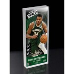 Obraz Milwaukee Bucks NBA Giannis Antetokounmpo Player Ticket 3D Block Art