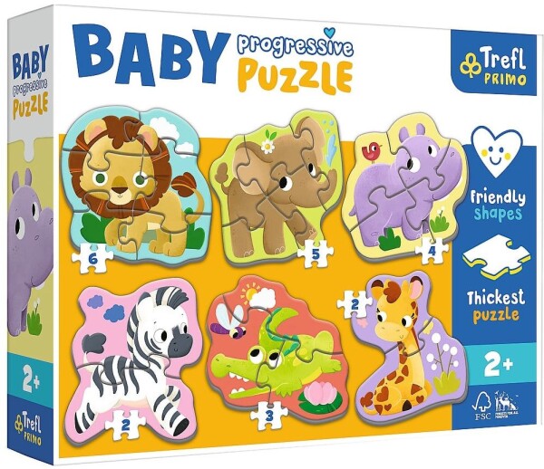 TREFL BABY Puzzle Zvířata na safari 6v1