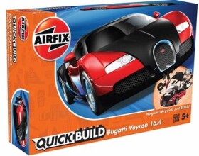 AIRFIX Quick Build auto J6020 Bugatti Veyron červená