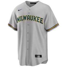 Nike Pánský dres Milwaukee Brewers MLB Road Velikost: M