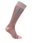 Dámské merino lyžařské ponožky ICEBREAKER Wmns Ski+ Light OTC Mountain Contour, Summit/Blush/Hydro velikost: 35-37 (S)