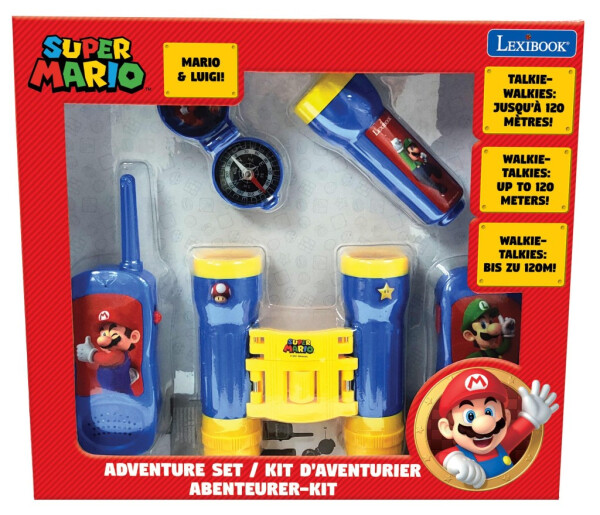 Lexibook Super Mario set vysílačky, dalekohled, baterka, kompas - Lexibook