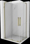 MEXEN/S - Velar L Duo sprchový kout, posuvné dveře 90 x 80, transparent, zlato 871-090-080-02-03-50