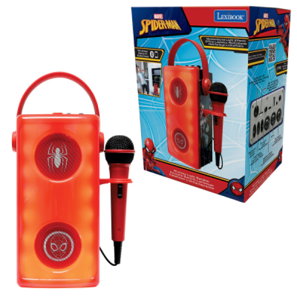 Lexibook bluetooth reproduktor Spiderman s mikrofonem a světelnými efekty