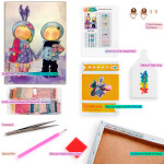 Antistresové omalovánky TSvetnoy TSvetnoy, LE048e, Diamond painting - diamantové malování, 30 x 40 cm, Anna a Mark