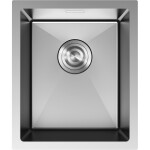 MEXEN - Trixo ocelový dřez 1-bowl 370 x 440 mm, nerez 6412371000-01
