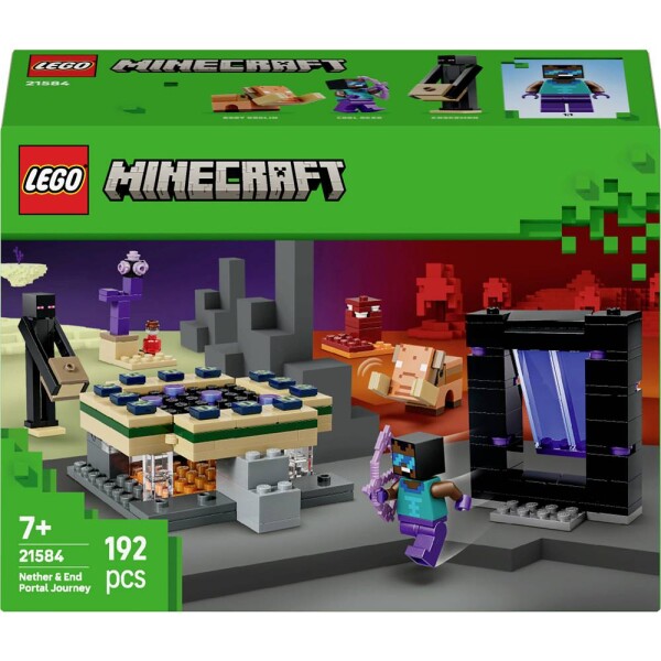 21584 LEGO® MINECRAFT Cesta přes Nether a koncový portál (21584); hračky pro hráče
