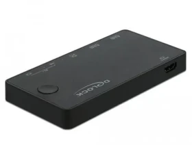 Delock HDMI a USB-C černá / KVM přepínač / 2x HDMI / 4K / 60Hz / USB 2.0 (11477)