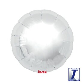 Balónek kruh stříbrný metalický 35 cm Balónek kruh stříbrný metalický 35 cm