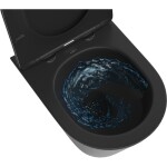 MEXEN - Rico Závěsná WC mísa Rimless Tornado, černá mat 3372XX85T