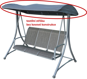 Střecha k houpačce HOLLYWOOD šedá