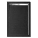 H K - Sprchový kout MELODY BLACK LINE R807, 80x70 se zalamovacími dveřmi včetně černé vaničky z litého mramoru MBLINER807/BLACKSTAR8070SET