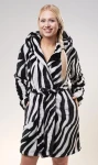 Dámský župan krátký s kapucí Vienetta Secret Zebra