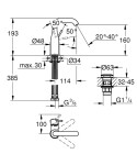 GROHE - Essence Páková umyvadlová baterie s výpustí, chrom 23798001