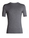 Pánské merino triko krátký rukáv ICEBREAKER Mens 200 Oasis SS Crewe, Gritstone Heather velikost: XS