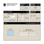 Černá roztažitelná dvojitá garnýž 76-213 cm Umbra TWILIGHT pro zatemňovací závěsy