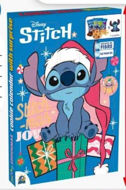 Adventní kalendář Stitch se sušenkami 132g (Cookie calendar with surprise)