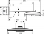 HANSGROHE - Rainmaker Select Hlavová sprcha 460, 2 proudy, sprchové rameno 46 cm, bílá/chrom 24005400