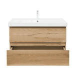 Koupelnová skříňka 2 zásuvková s umyvadlem SAT B-Way 99x50x45 cm dub mat BWAY2100OAKU1BBI BWAY2100OAKU1BBI