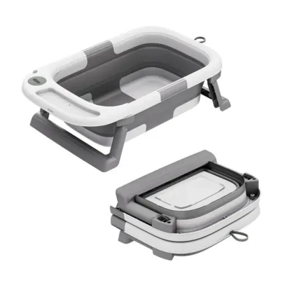 Tulano Bathe 25 šedá / skládací vanička / LCD teploměr (TN-BATHE 25 GREY)