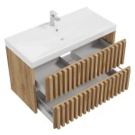 Koupelnová skříňka s umyvadlem SAT Delano 100x56x46 cm dub mat DELANO100ZDUM DELANO100ZDUM