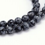 Přírodní vločkový obsidián - ∅ 2 mm - třída A - 1 ks