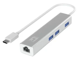 LevelOne USB-0504 / USB-C LAN adaptér / Gigabit Ethernet / 3 porty / RJ45 (USB-0504)