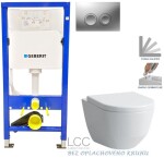 GEBERIT DuofixBasic matným tlačítkem DELTA21 WC LAUFEN PRO LCC RIMLESS SEDÁTKO 458.103.00.1 21MA LP2