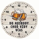 Ptakoviny.cz Hodiny - Do hospody choď vždy včas - dřevo