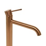 Vysoká umyvadlová baterie SAT Aurum bez výpusti broušená rose gold SATBAUR285BRG SATBAUR285BRG