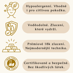 ELENYS Reverso – pozlacený náhrdelník 18K žluté zlato Délka: 39+5 cm / max. 44 cm