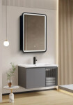 Zrcadlová skříňka s osvětlením SAT 50x71 cm černá SATZGALED5071CE SATZGALED5071CE