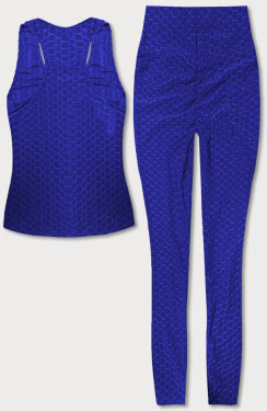Světle modrý sportovní komplet top legíny (YW88037-9) Barva: odcienie niebieskiego, Velikost: