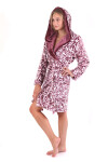 Flora krátký kapucí Mauve Mist kapucí 3/4 délka flannel fleece 100% polyester zahřátí/hřejivé Mauve Mist