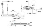 DURAVIT - Příslušenství Vanová odtoková a přepadová souprava, bovden, chrom 792204000001000