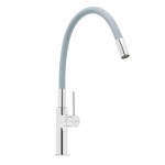 Dřezová baterie SAT se silikonovým ramínkem šedá/chrom SATBSD290S SATBSD290S